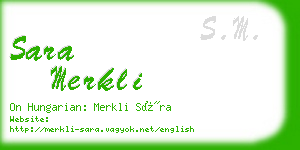 sara merkli business card